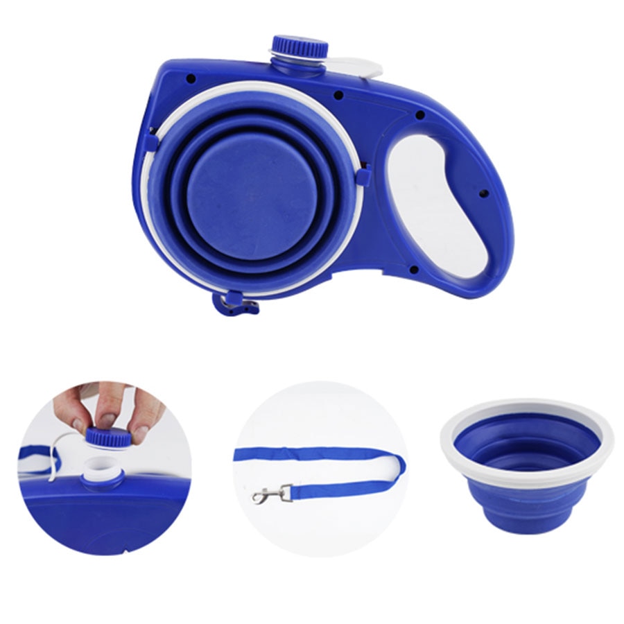 Multi-Use Dog lead With Built In Food/Water Bowl